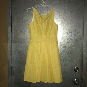 Yellow and white dress